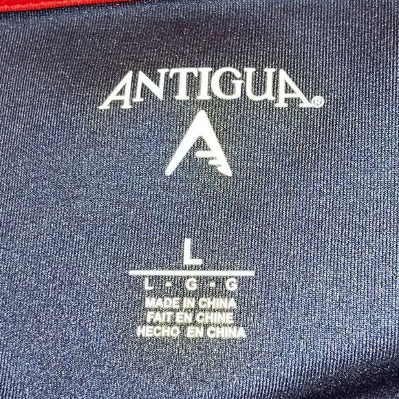 Antigua Men’s Navy Long Sleeve Mock Neck Golf Pullover- Large - Picture 10 of 12